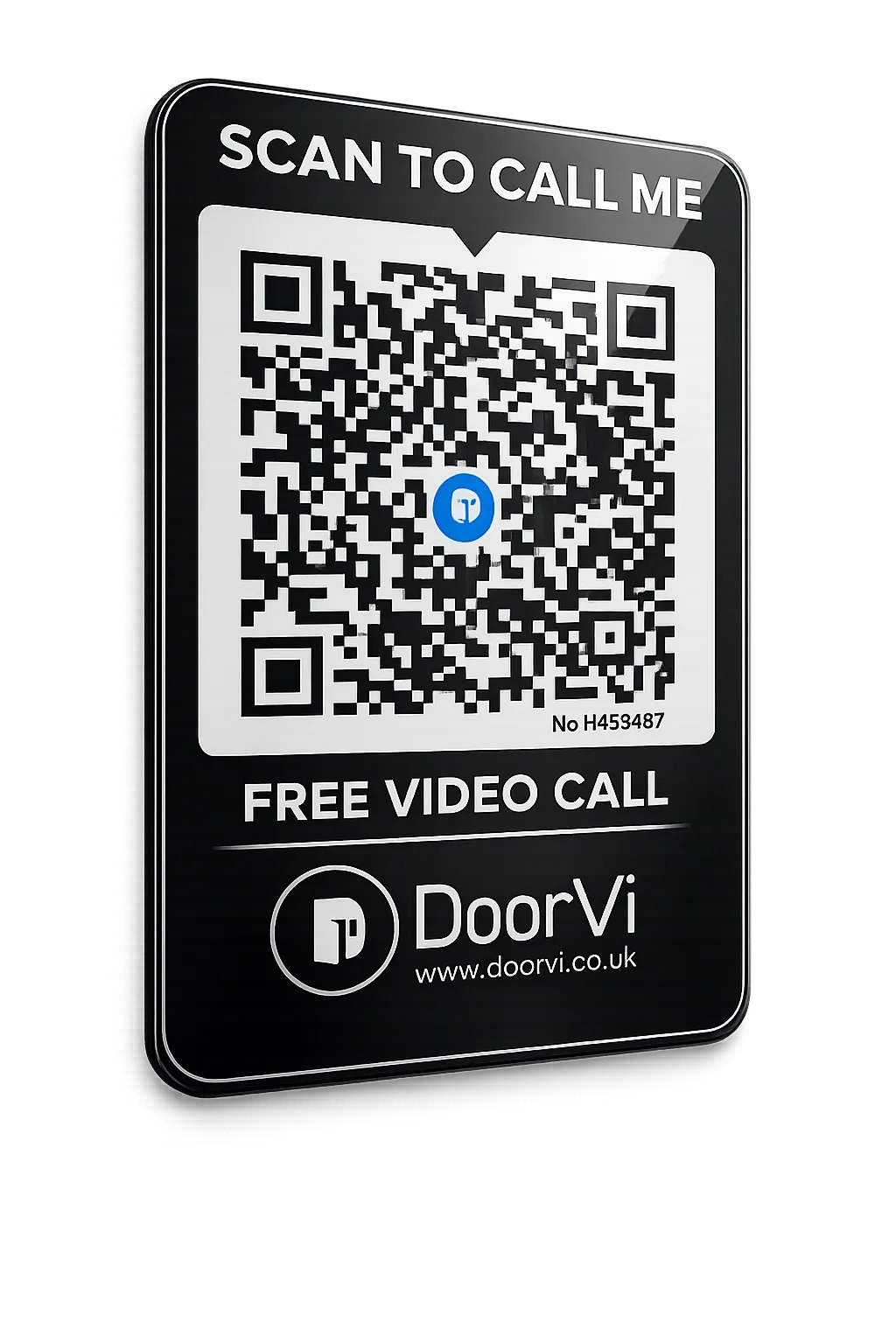 DoorVi smart QR and NFC video doorbell sign product