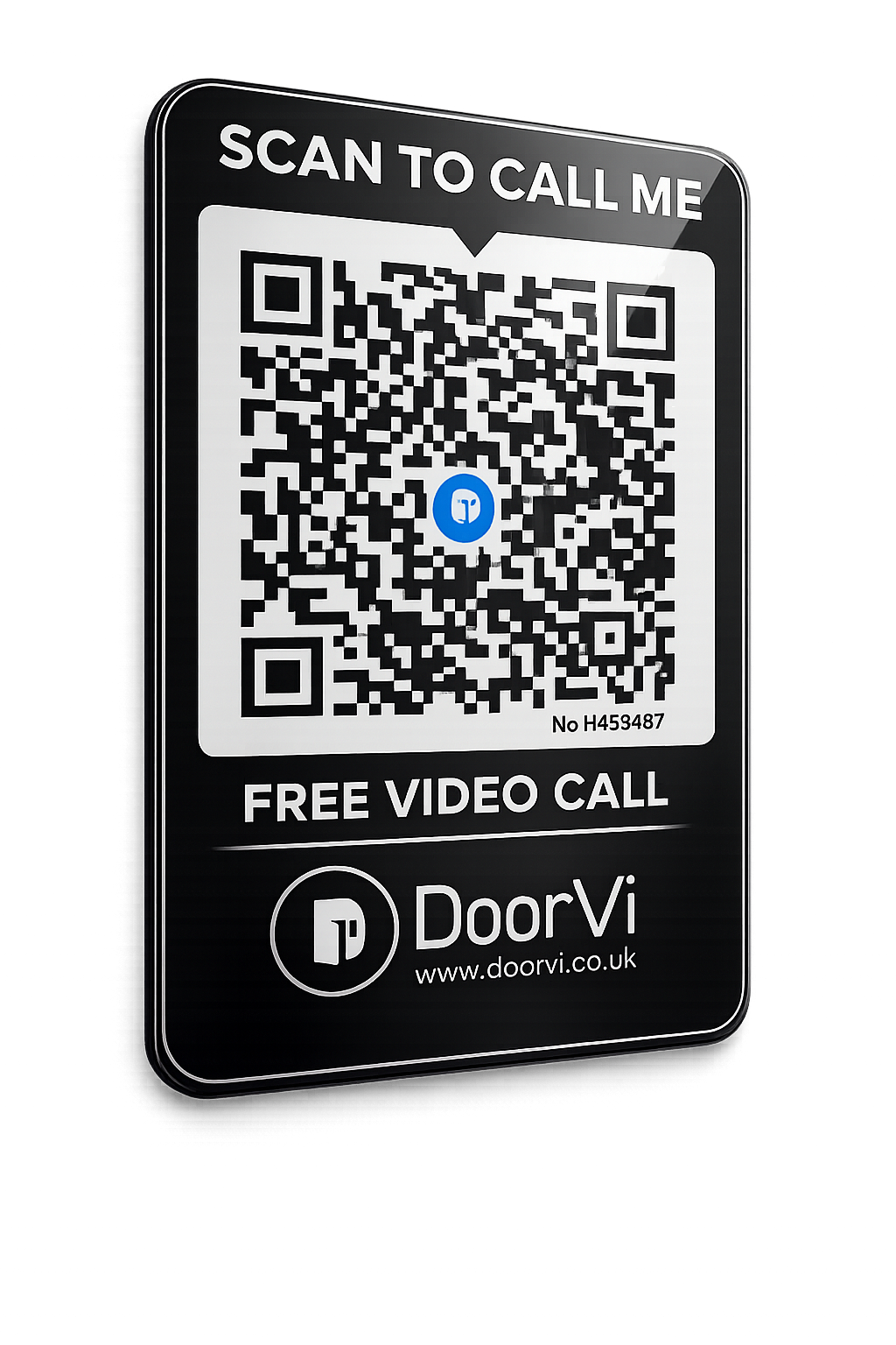 DoorVi smart QR and NFC video doorbell sign product